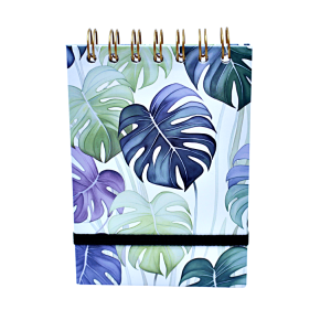 Notes na spirali Monstera A6 z gumką 50 kartek kratka, MaDam