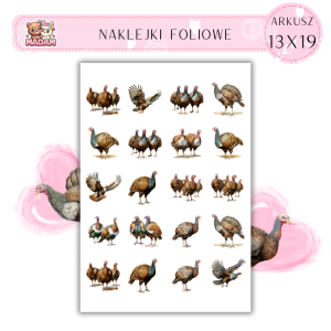 Naklejki Foliowe Indyk 13x19, Madam