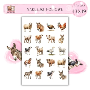 Naklejki Foliowe Zwierzęta Farma 13x19, Madam