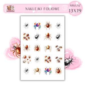 Naklejki Foliowe Pajęczaki 13x19, Madam