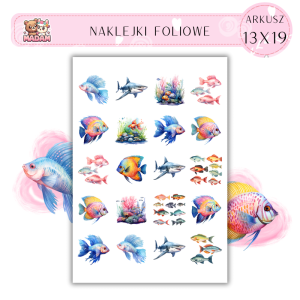 Naklejki Foliowe Ryby 13x19, Madam