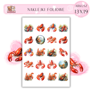 Naklejki Foliowe Homar 13x19, Madam
