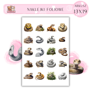 Naklejki Foliowe Wąż 13x19, Madam