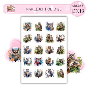 Naklejki Foliowe Sowa 13x19, Madam