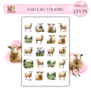 Naklejki Foliowe Owca 13x19, Madam