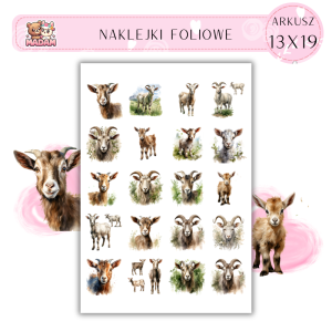 Naklejki Foliowe Koza 13x19, Madam
