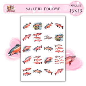Naklejki Foliowe Ryby 13x19, Madam