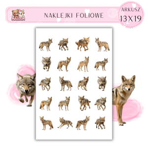 Naklejki Foliowe Wilk 13x19, Madam