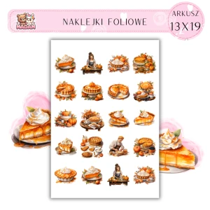 Naklejki Foliowe Tarta Ciastka Cukiernia 13x19, Madam