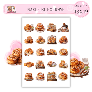 Naklejki Foliowe Drożdżówki 13x19, Madam