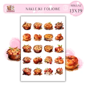 Naklejki Foliowe Jabłka z cynamonem 13x19, Madam