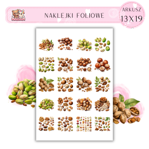 Naklejki Foliowe Orzechy 13x19, Madam