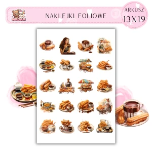 Naklejki Foliowe Słodkie Ciasteczka Cukiernia 13x19, Madam