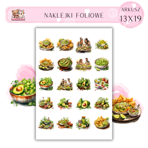 Naklejki Foliowe Dania z Awokado Jedzenie 13x19, Madam