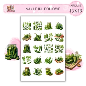 Naklejki Foliowe Zielona Papryka 13x19, Madam