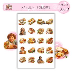 Naklejki Foliowe Jedzenie Tortilla 13x19, Madam