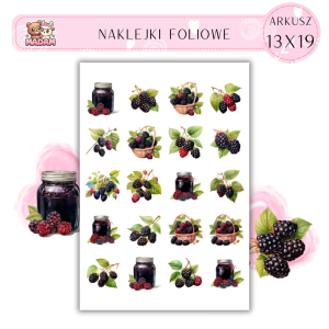 Naklejki Foliowe Jeżyny 13x19, Madam