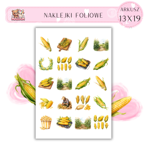 Naklejki Foliowe Kukurydza 13x19, Madam