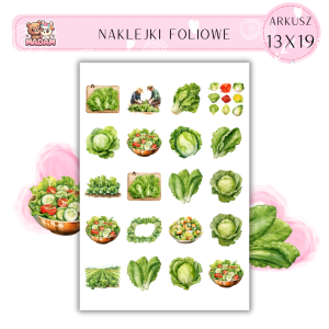 Naklejki Foliowe Sałata 13x19, Madam