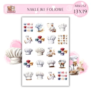 Naklejki Foliowe Szef Kuchni Gotowanie 13x19, Madam