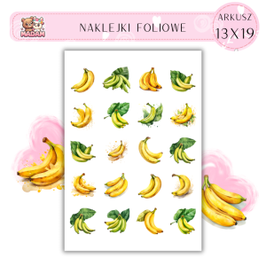 Naklejki Foliowe Banany 13x19, Madam