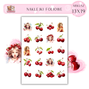 Naklejki Foliowe Wiśnie 13x19, Madam