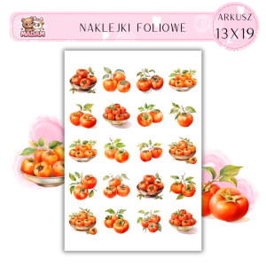 Naklejki Foliowe Owoc Kaki 13x19, Madam