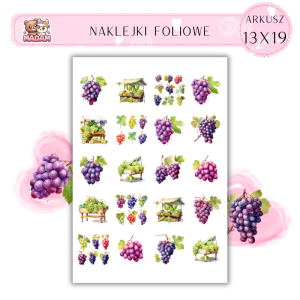 Naklejki Foliowe Winogrona 13x19, Madam