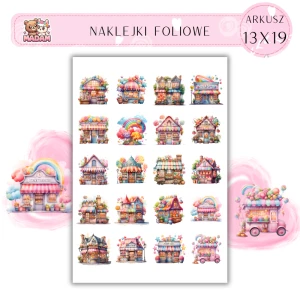 Naklejki Foliowe Sklep ze słodyczami 13x19, Madam