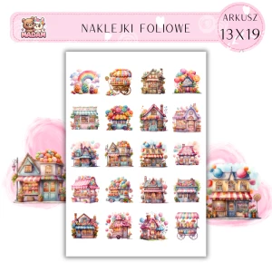 Naklejki Foliowe Sklep ze słodyczami 13x19, Madam