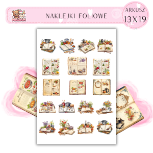 Naklejki Foliowe Książka Kucharska Przepisy 13x19, Madam
