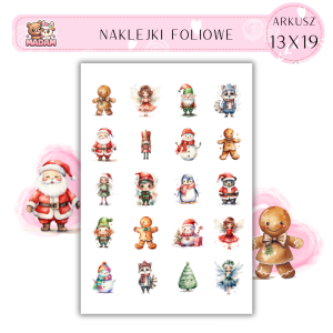 Naklejki Foliowe Boże Narodzenie 13x19, Madam