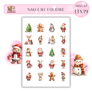 Naklejki Foliowe Boże Narodzenie 13x19, Madam