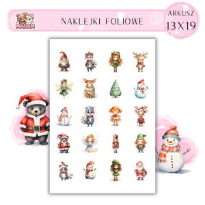 Naklejki Foliowe Boże Narodzenie 13x19, Madam