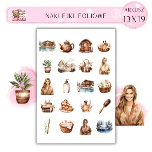 Naklejki Foliowe Zimowe SPA 13x19, Madam