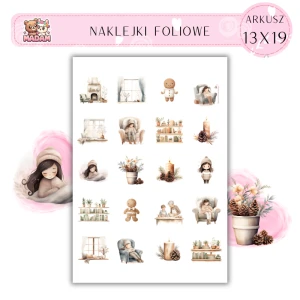 Naklejki Foliowe Zimowy Dom 13x19, Madam