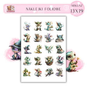 Naklejki Foliowe Smoki 13x19, Madam