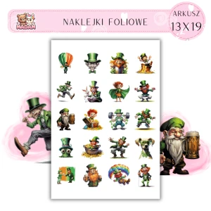 Naklejki Foliowe Dzień Św. Patryka 13x19, Madam