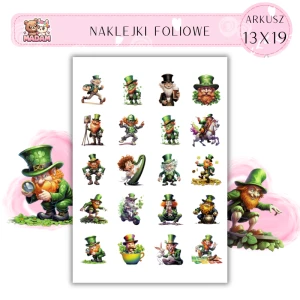 Naklejki Foliowe Dzień Św. Patryka 13x19, Madam