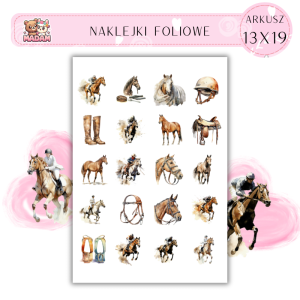 Naklejki Foliowe Jazda Konna 13x19, Madam