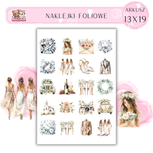 Naklejki Foliowe Ślub Wesele 13 13x19, Madam_