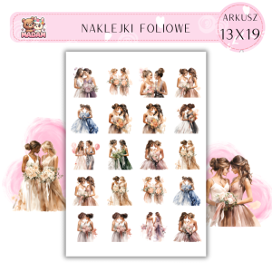 Naklejki Foliowe Ślub Wesele 14 13x19, Madam_