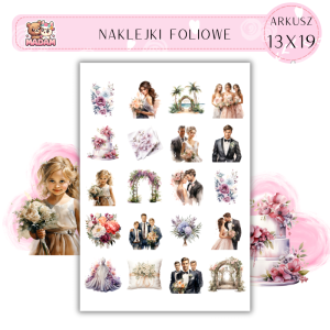Naklejki Foliowe Ślub Wesele 6 13x19, Madam_