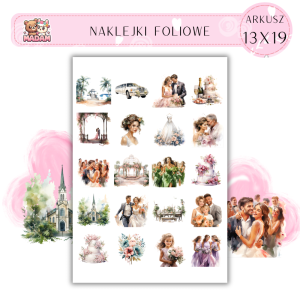 Naklejki Foliowe Ślub Wesele 1 13x19, Madam_