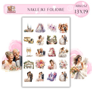Naklejki Foliowe Ślub Wesele 17 13x19, Madam_