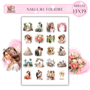 Naklejki Foliowe Ślub Wesele 8 13x19, Madam_