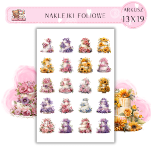 Naklejki Foliowe Ślub Wesele Torty ślubne 2 13x19, Madam_