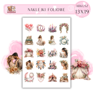 Naklejki Foliowe Ślub Wesele 18 13x19, Madam_