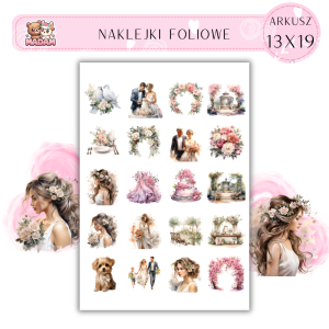 Naklejki Foliowe Ślub Wesele 21 13x19, Madam_