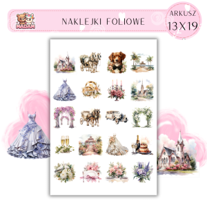 Naklejki Foliowe Ślub Wesele 5 13x19, Madam_